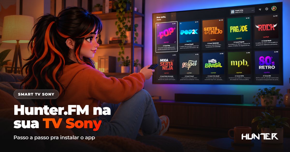Hunter.FM, a rádio online, na sua TV Sony